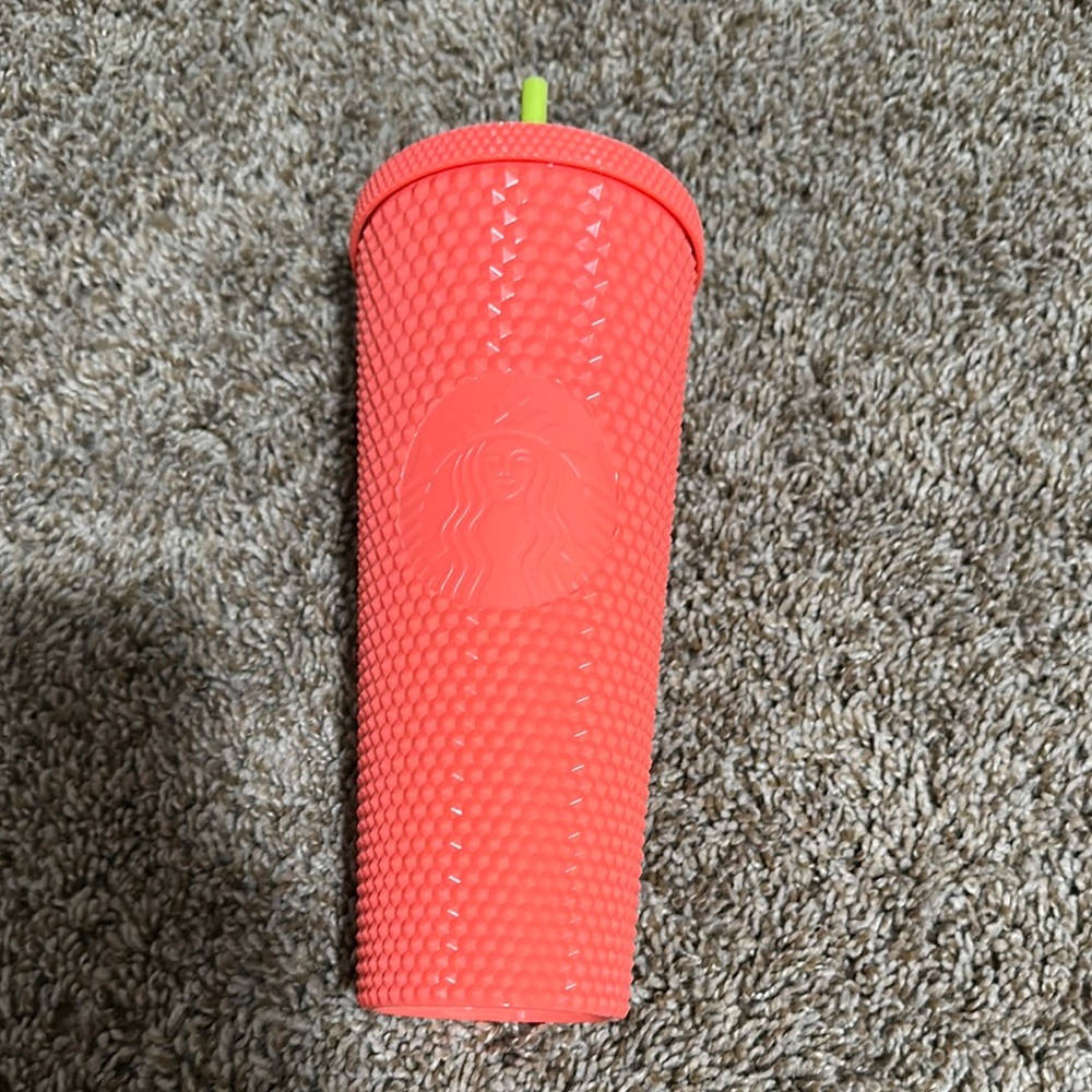 Starbucks Coral Textured Tumbler